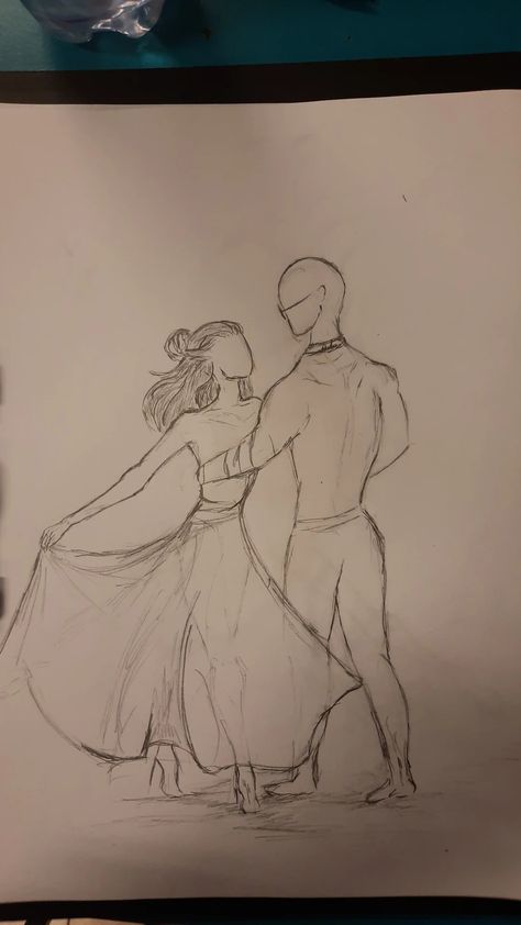 Couple Drawing Dancing, Prom Drawing Art, Animated Person Drawing, Dancing Couples Drawings, Man And Woman Dancing Drawing Reference, 2 People Dancing Drawing, Drawing Of A Couple Dancing, People In Love Drawings, Drawings Of Songs