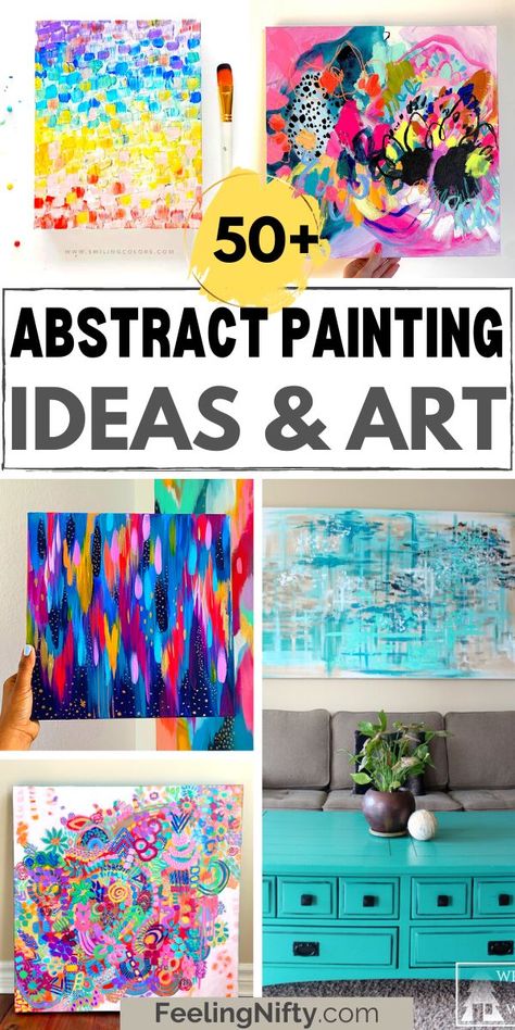 Dive into the colorful world of abstract art with 🎨 50+ painting ideas for beginners! This DIY guide will unlock your creative potential with fun, unique techniques you've never tried before. Perfect for those who want to explore their artistic side or spice up their home decor. Let's get messy with paint and create 🖌️ magic! 🚀🎉 Abstract Art Ideas For Beginners, Home Decor Acrylic Painting, Acrylic Modern Art Painting, Diy Easy Abstract Painting, Diy Paint Scrape Art, Easy Eclectic Painting, Easy Diy Acrylic Painting Ideas, Fun Diy Painting Ideas, Cool Art Projects For Adults