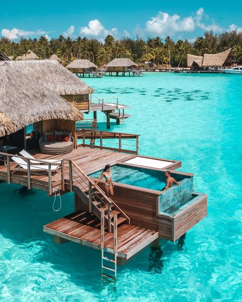 Le Bora Bora by Pearl Resorts - Luxury Resort Bora Bora St Regis Bora Bora, Bora Bora Honeymoon, Bora Bora Resorts, Bora Bora French Polynesia, Couples Retreat, Luxury Beach Resorts, Dream Honeymoon, Scenic Travel, Overwater Bungalows