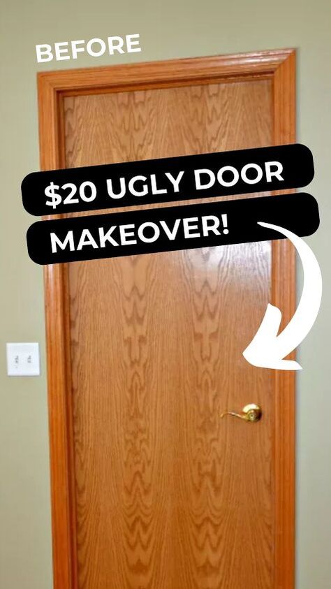 Interior Door Makeover DIY Idea Deur Makeover, Interior Door Makeover, Diy Interior Doors, Door Makeover Diy, Design Hallway, Entrance Interior, Hallway Ideas Entrance, Small Doors, Inspire Me Home Decor