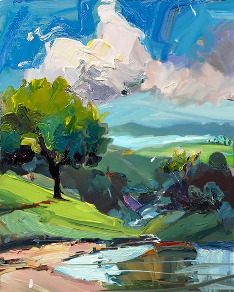 Richard Claremont, Impressionist Landscape, Landscape Art Painting, Abstract Art Landscape, Impressionist Paintings, Abstract Landscape Painting, Impressionist Art, Plein Air Paintings, Art Painting Acrylic