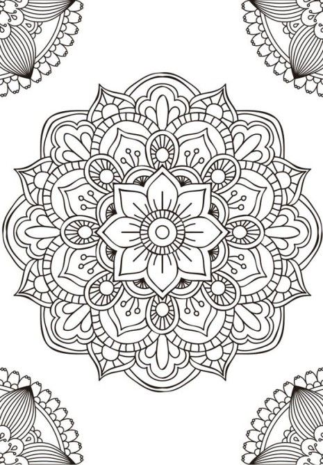 Las mejores imágenes de mandalas en blanco y negro para colorear Mandala Tattoo, Mandalas, Tattoo, Draw, Tatoo, Zentangle, Henna, Zentangles, Mandala