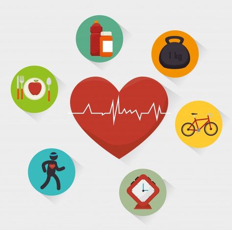 Bienestar en el cuidado de la salud. Vec... | Premium Vector #Freepik #vector #negocios #corazon #deporte #mercadeo Bodybuilding Diet, Fitness Art, Men's Health Fitness, Mens Health, Bingo, Premium Vector, Stranger Things, Vision Board, Playing Cards