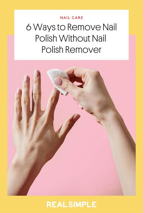 Looking for nail polish remover alternatives? We asked experts how to remove nail polish without nail polish remover using ingredients you probably already have at home. #beauty #nails #nailpolishremover #diy Remove Nail Polish, Cleaning Gift, Entertaining Gifts, Nail Bed, Formula Cans, Subscription Gifts, Polish Remover, Nail Polish Remover, Beauty Clothes