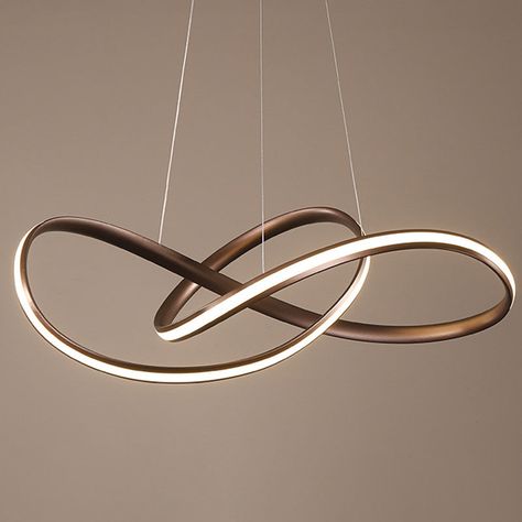 Seamless Curve Ceiling Pendant Light Simple Style Metal Dining Room LED Chandelier Pendant Lighting, Metal, Metallica, Ceiling Pendant Lights, Ceiling Pendant, Pendant Light, Led Chandelier, Ceiling Lights, Elegant Pendant Lighting