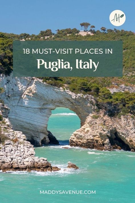 Looking for the best Puglia, Italy, places to visit? Prepare to immerse yourself in the charm of Puglia, Italy, with my curated list of 18 must-visit places! Explore historic towns like Ostuni and Alberobello, relax on stunning beaches, and savor mouthwatering cuisine. Your ultimate Puglia travel guide awaits! Tap now! | Vacation in Italy Ostuni Puglia Beaches, Grotto Palazzese Puglia Italy, Puglia Instagram Spots, Bari Puglia Italy, Puglia Italy Aesthetic, Puglia Aesthetic, Otranto Puglia, Puglia Beaches, Italy Places