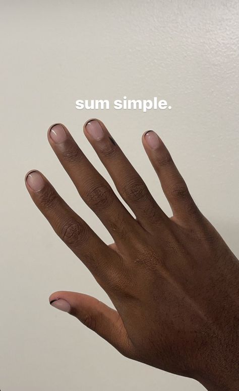 Black Man Manicure, Simple Nail Art For Men, Men Nail Art Simple, Short Men’s Nails, Men Gel Manicure, Men French Tip Nails, Manicure Men Nails, Simple Men Nails, Men’s Acrylic Nails