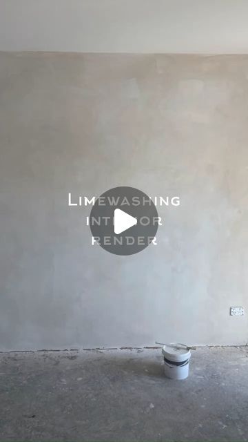 Lakehouse Gold Coast on Instagram: "Four easy steps to lime wash interior rendered walls! We used the colour Mykonos from #bauwerk #limewash #renovation #featurewall" Limestone Finish Wall, Painted Brick Wall Interior Master Bedrooms, Farrow And Ball Limewash Paint, Porters Paints Interno Lime Wash, Rendered Interior Walls, Rendered Walls Interior, Clay Wash Walls, Limewash In Bathroom, Lime Wash Feature Wall