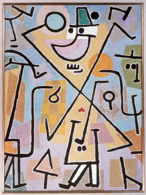 Abstract linear painting by Paul Klee Famous Artists For Kids, Paul Klee Paintings, Famous Artists Paintings, Paul Klee Art, Artists For Kids, Paul Klee, Watercolor Artists, Fine Arts Posters, Funny Art