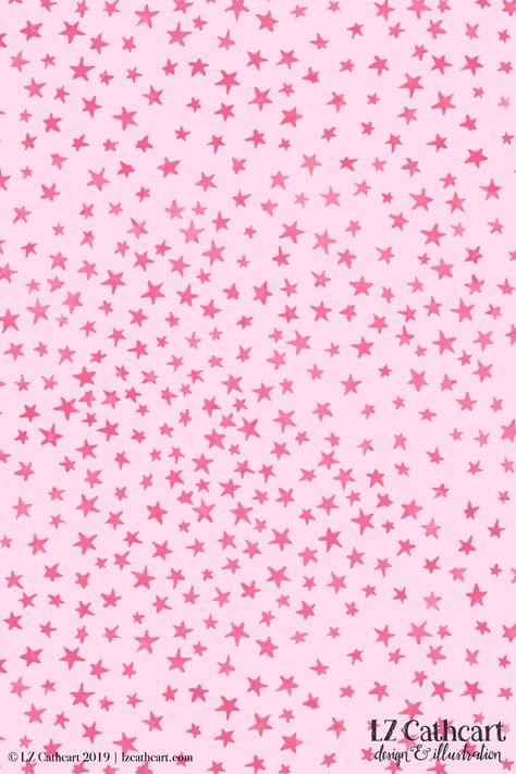 Random Stars Pattern. © LZ CATHCART OF THE SUMMERY UMBRELLA, LLC #starpattern #cosmicpattern #nurserypattern #pinknursery #pinkstars Preppy Wall Collage, Preppy Prints, Aesthetic Patterns, Nursery Patterns, Stars Pattern, Preppy Wallpaper, Pink Photo, Picture Collage Wall, Pink Wallpaper Iphone