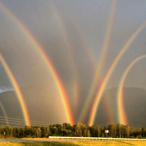 Eight Rainbows! Quite The Phenomenon...Seen In Lehigh Valley, PA. Modele Zentangle, Futurisme Retro, Matka Natura, Belle Nature, Image Nature, Lehigh Valley, Alam Yang Indah, Alam Semula Jadi, Natural Phenomena