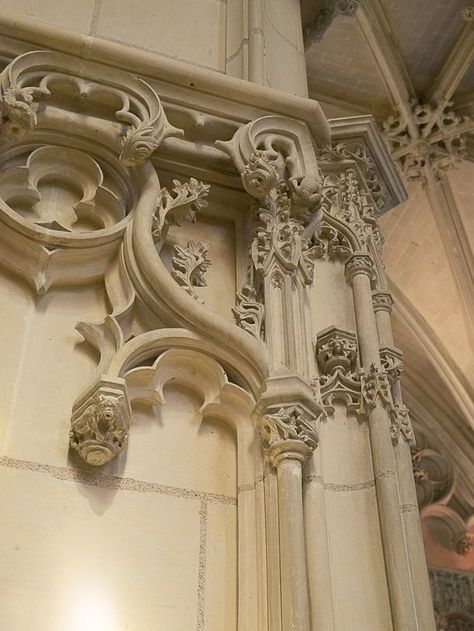 Architecture detail in the Chapel Saint Hubert - Chateau of Amboise - Amboise, France - Loire Valley - www.RoadTripsaroundtheWorld.com Ancient Architecture, Amboise France, French Gothic Architecture, French Architecture, Royal Residence, The Chateau, Loire Valley, Gothic Architecture, Architecture Old