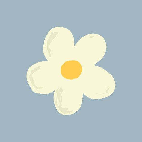 Hand Drawn, White Flower, Free Vector, Daisy, White