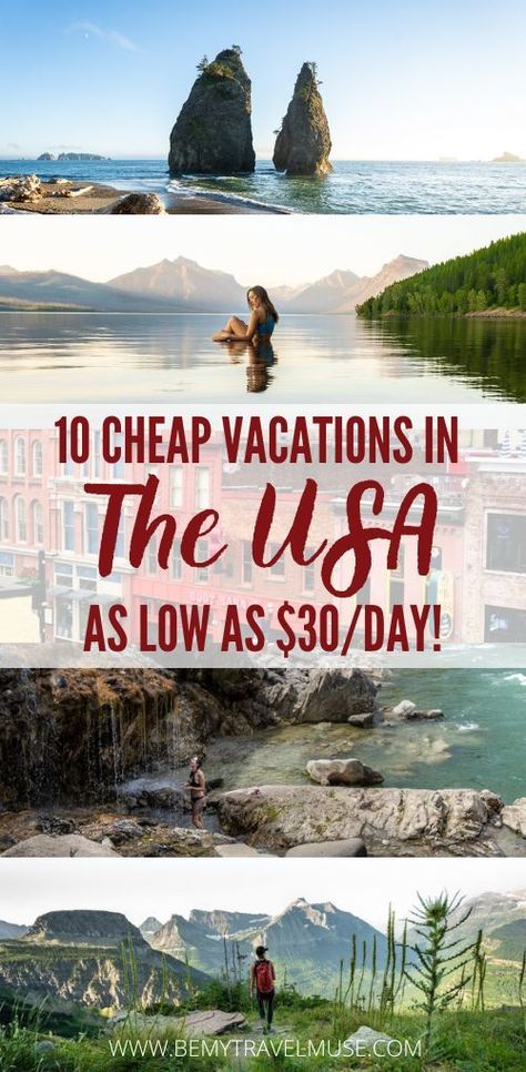 The Top 10 Cheap Vacations in the US Cheap Beach Vacations, Cheap Vacations, Vacations In The Us, Road Trip Places, Cheap Places To Travel, Vacation Locations, Cheap Vacation, Best Family Vacations, Vacation Usa