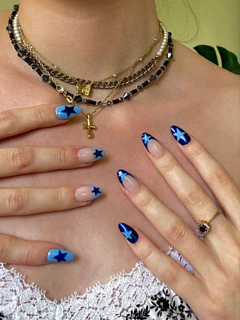 Star Nail Designs, Navy Nails, Summery Nails, Nagel Inspo, Cat Kuku, Star Nails, Funky Nails, Fire Nails, Dream Nails