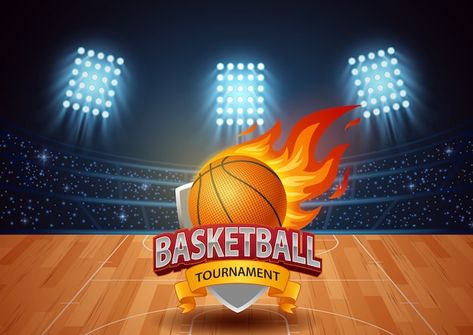 Basketball tournament with stadium backg... | Premium Vector #Freepik #vector #basketball-stadium #basketball-background #basketball-tournament #basketball-court Basketball, Basketball Tournament, Basketball Background, Stadium, Tournaments, About Basketball, Premium, Background, Vector Free