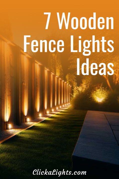 Imagine your evenings transformed with these 7 stunning Wooden Fence Lights! 

✨💡 Discover unique outdoor lighting ideas and create your dream backyard oasis! 

Don't wait to enhance your nights – Check It Out! Backyard String Lights Fence, Diy Fence Lighting Ideas, Backyard Landscape Lighting Ideas, Lights Along Fence, Back Yard Lights Outdoor, Outdoor Fence Lighting Ideas, Fence Lights Backyard, Privacy Fence Lighting Ideas, Backyard Fence Lighting Ideas