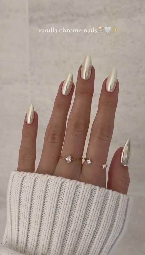 Almond Nails, Crome Nails, Casual Nails, Nagel Inspo, Prom Nails, Funky Nails, Chic Nails, Minimalist Nails, Pretty Acrylic Nails