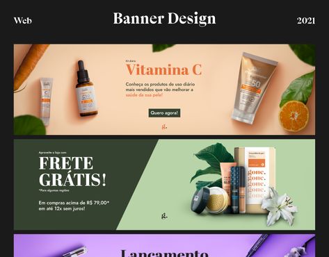 Web banners - Beauty e-commerce Beauty Ecommerce, Cosmetic Web, Beauty Web, Cosmetics Website, Website Banner Design, Ads Creative Advertising Ideas, Banner Design Inspiration, Cosmetics Banner, Ecommerce Web Design