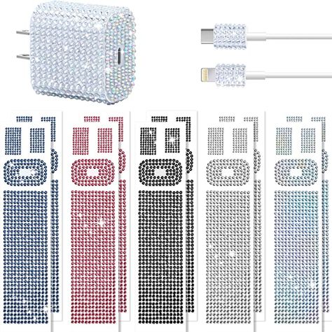 Charger Decorations Diy, Diy For Women, Ipad Charger, Crystal Decorations, Bling Ideas, Rhinestone Sticker, Bling Crafts, Crystal Decor, Usb Charger