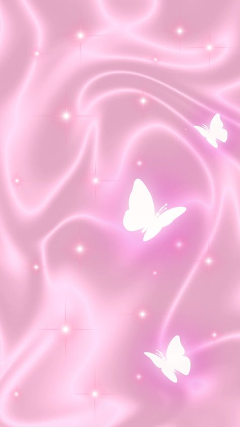 Pink satin phone wallpaper with sparkles and butterflies Pink Sparkly Aesthetic Wallpaper, Sparkle Wallpaper Aesthetic, Y2k Pink Background, Phone Backgrounds Y2k, Iphone Background Girly, Y2k Phone Background, Pink Cute Wallpapers, Pink Girl Wallpaper, Elegant Wallpaper Iphone