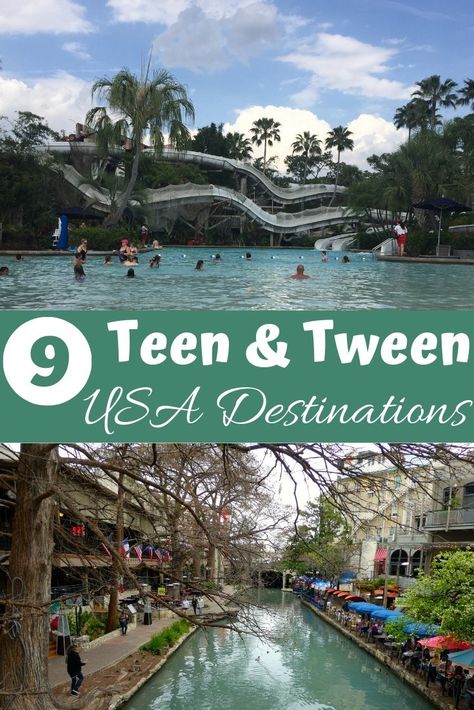 top destinations in the United States for teens and tweens Las Vegas, Best Us Vacations, Teen Vacation, Best Winter Vacations, Best Summer Vacations, Vacations In The Us, Spring Break Destinations, Family Vacation Spots, Best Vacation Destinations