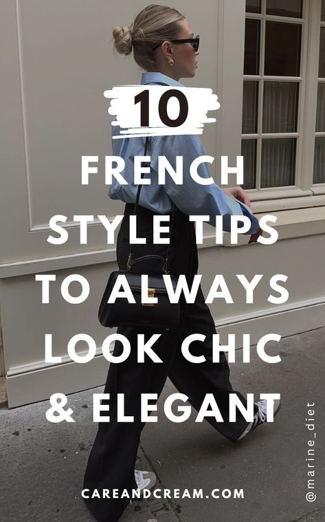 Discover the charm of French fashion and learn how to dress like a French woman with our 10 french style tips. From the timeless essentials that make up the French girl look to the elegance of classy Parisian style, these ten tips are your guide to always looking elegant in a Parisian chic way. French clothing style, French outfits, Paris fashion, Paris aesthetic. French Casual Style Parisian Chic, Autumn Outfits French Style, Older Fashion Women, Paris Autumn Style, Parisian Chic Older Women, Womens Parisian Style, Elegant And Chic Outfits, Simple Classy Style Women, Quiet Luxury Style Women