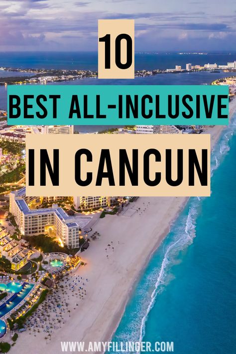 What are the best all-inclusive resorts in Cancun? Here is a list of the best all-inclusive resorts in Cancun from adults-only all-inclusive to family-friendly all-inclusive resorts in Cancun #cancunvacation #cancunhoneymoon #cancunallinclusive #resortsincancun Playa Del Carmen, Cancun Mexico Honeymoon, Cancun Resorts All Inclusive, Wyndham Alltra Cancun, Iberostar Selection Cancun, Cancun All Inclusive Resorts Adults, Best Cancun All Inclusive Resorts, Cabo All Inclusive Resorts, Best All Inclusive Resorts For Families