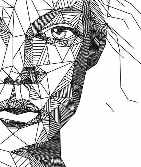 40 Best Examples Of Line Drawing Art Drawing Eyes, Drawing Faces, Ako Kresliť, Arte Doodle, Desen Realist, Seni 2d, Doodle Art Drawing, Geometric Drawing, Seni Cat Air