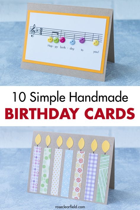 Diy Birthday Card For Teacher, Easy Birthday Cards Diy Simple, Diy Happy Birthday Cards, Felted Cards, Diy Homemade Cards, Felt Cards, Easy Birthday Cards Diy, Diy Birthday Cards, Bible Timeline