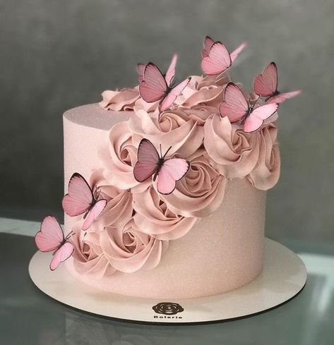 Tort Special, Tort Harry Potter, Kue Fondant, Butterfly Birthday Cakes, Birthday Cake With Flowers, Elegant Birthday Cakes, 18th Birthday Cake, Birthday Cakes For Women, Beautiful Birthday Cakes