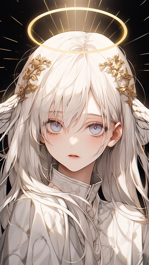 Anime angel, White hair, Anime Seraphim Angel, White Haired Anime Woman, Angel White Hair, Angel Oc Female, Anime Oc Female White Hair, Anime White Hair Woman, Anime Angel Female, White Hair Anime Female, White Hair Anime Woman