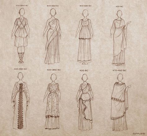 Ancient Greek clothing developed from the Minoan Civilization of Crete (2000 - 1450 BCE ) through the Mycenaean Civilization ( 1700 - 1100 BCE ), Archaic Period ( 8th century to c. 480 BCE)) and is most known for its Classical Period. Ancient Greek Hairstyles, Greek Outfit Ideas, Greek Dresses, Ancient Greece Clothing, Ancient Greece Fashion, Ancient Greek Dress, Greek Hairstyles, Greek Outfit, Greece Tattoo