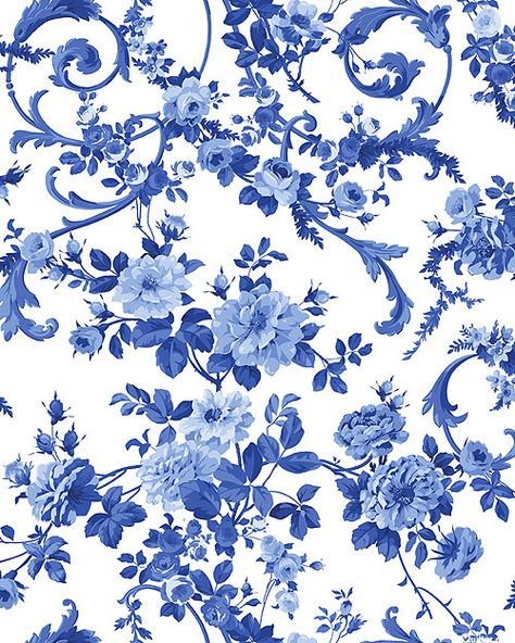 Porcelain Blue - Flourishing Roses - White Bodypainting, Wallpaper Flower Backgrounds, 16 Tattoo, Molduras Vintage, Blue Flower Wallpaper, Flowers Background, Blue White Decor, Wallpaper Flower, Background Blue