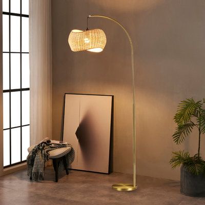 Add a touch of the beach to any room with the Brightech Wave. This 78-inch tall standing floor lamp has a wicker shade that diffuses soft, calming light. Its minimalist design adds a relaxed feel to any space. The Wave is compatible with Alexa, Google Home Assistant, and Apple Homekit, and comes with an energy-saving 9.5W LED bulb that lasts 20, 000 hours (20 years with normal use). It's safe for kids and saves 90% on your electric bill compared to traditional bulbs. The Wave fits in with rustic Floor Lamps Boho, Arc Floor Lamp Bedroom, Living Room Accent Lighting, Office Standing Lamp, Floor Lamp By Bed, Midcentury Standing Lamp, Hanging Lamp In Bedroom, Bedroom Lighting Lamps, Colorful Standing Lamp