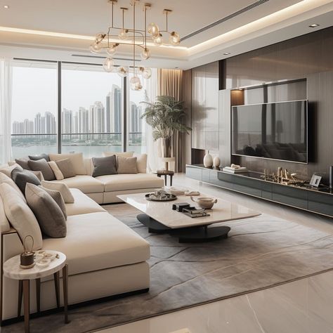 Modern Luxury Living Room, Transitional Interior Design, Modern Appartement, Modern Apartment Living Room, Classy Living Room, Latest Living Room Designs, Modern Contemporary Living Room, Apartment Living Room Design, Tv Room Design