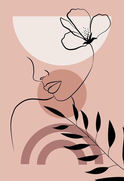 Drawing Hands, Drawing Faces, Easy Boho Painting Ideas, Abstract Line Art Design, Woman Abstract Art, Boho Art Painting, Boho Art Drawings, Boho Painting, Abstract Art Poster