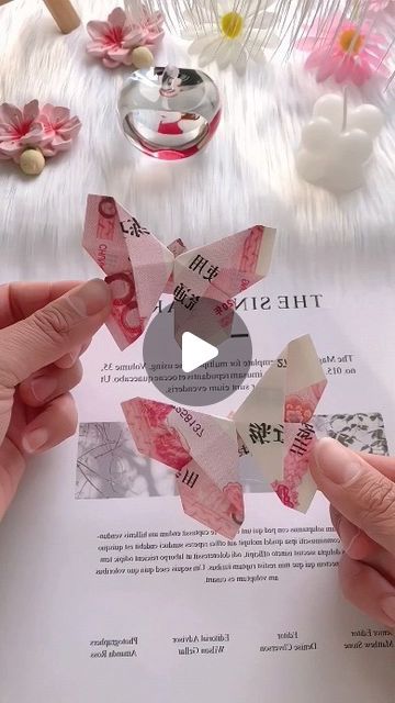 paper crafts creator on Instagram: "This "money" capable butterfly looks so good in the hand shell #Origamitutorial #Handmade #diy #Origami #Butterfly #foldingmethod  paper craft  ideas" How To Make Butterfly With Money, Butterfly Folding Paper, Dollar Butterfly Origami, Origami Money Butterfly, How To Make A Butterfly Out Of Money, Easy Money Origami Step By Step, How To Make A Butterfly Out Of Paper, Money Butterfly Origami, How To Make Butterfly With Paper
