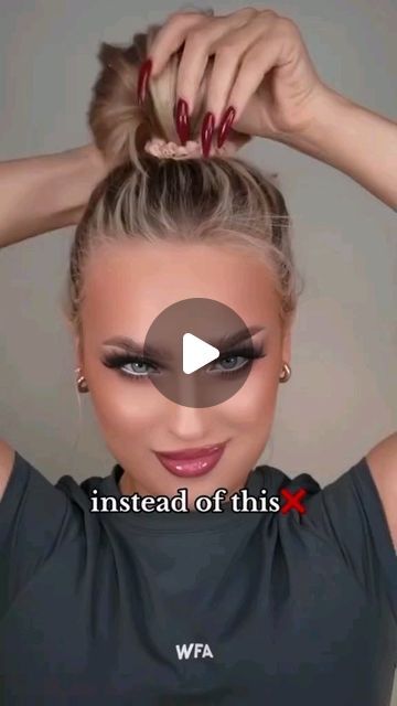 Simple Hairstyles & Tips on Instagram: "The Best hair tutorials 🔥🔥 By @ingaterner ❤️ . *No copyright infringement was intended. If you are the author of this video and do not want your video to be posted on this page, please contact me in DM and your video will be deleted as soon as possible. Thank you 🤗 . #hairvideo #hairstyleideas #tutorialhair #hairtutorialvideo #hairstylevideo #hairvideotutorial #videohair #hotd #hairtutorial #hairvideoshow  #hairdecoration #braidtutorial #braidoftheday #hairofinstagram #prettyhairstyles #hairtransformation #tutorialvideo #hairvideoshow #hairglamvideos #hairstyleideas" Easy Hairstyles For Thick Hair, Ponytail Hairstyles Easy, Easy Hair Updos, Hair Tutorials For Medium Hair, Hair Up Styles, Bun Hairstyles For Long Hair, Hairdo For Long Hair, Hair Videos Tutorials, Hair Stylist Life