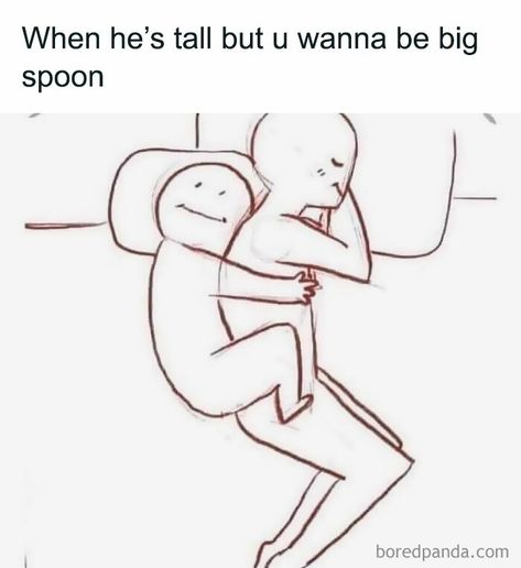 Couple-Memes-Jokes Big Spoon Cuddling, Funny Couples Memes, Couple Memes, Big Spoon, Funny Relationship Memes, Cute Couple Drawings, Funny Drawings, Cute Couple Art, Funny Couples