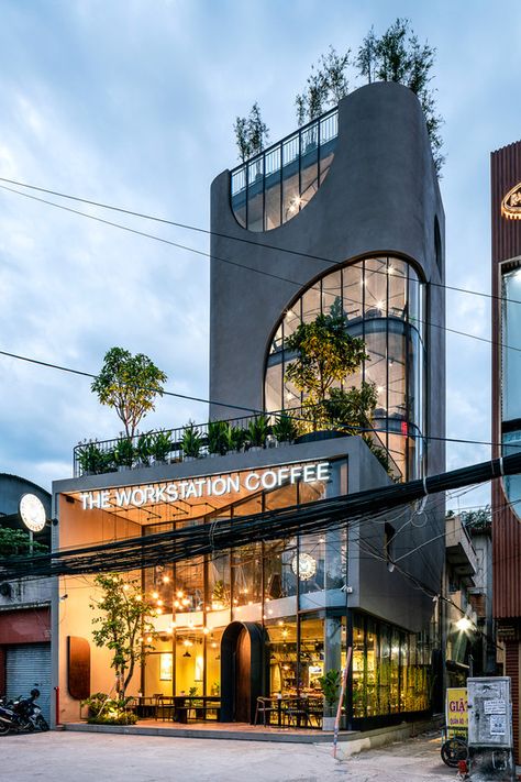 Gallery of The Workstation Coffee / MDA Architecture + CoRi Design - 18 Office Building Architecture, Portfolio D'architecture, Fasad Design, Detail Arsitektur, Eksterior Modern, Danish Architecture, Restaurant Architecture, Building Facade, Architecture Exterior