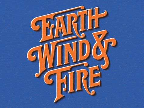 Vintage Typography, Earth Wind And Fire, Earth Wind & Fire, Earth Wind, 70s Vibes, 20k Followers, Fire Designs, Rage Against The Machine, Types Of Lettering