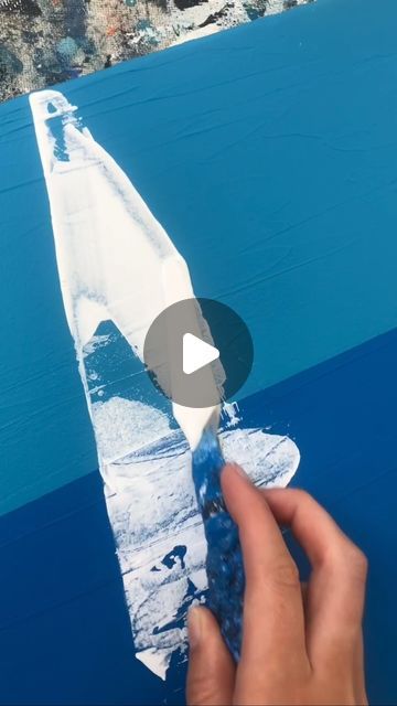 How To Paint A Sailboat, Texture Wave Painting, Dual Tone Background, Sailing Boat Painting, Boat Painting Abstract, Painting Boats, Sailing Painting, Painting Things, Protea Art