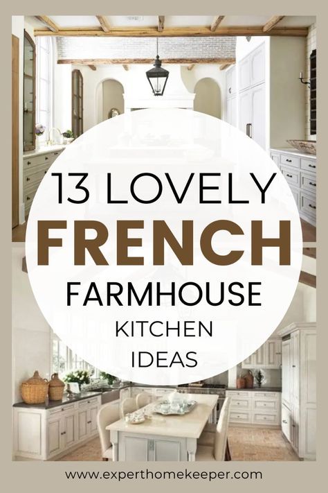 Embrace the timeless charm of French farmhouse style in your kitchen with these 13 delightful ideas! From rustic wooden accents to vintage-inspired decor, bring a touch of Provence into your home. Explore cozy nooks, elegant finishes, and classic elements that capture the essence of French country living. Bon appétit! 🇫🇷 #FrenchFarmhouse #KitchenInspiration #RusticChic Cozy Timeless Kitchen, Cozy French Kitchen, French Interior Design Kitchen, French Cottage Exterior Country Style, French Farmhouse Kitchen Ideas, English Country Kitchen Ideas, Modern Cottage Kitchen Ideas, French Farmhouse Kitchens, Country French Kitchens