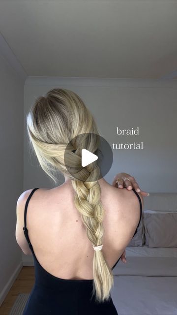 Volume Braid Tutorial, Casual Braids For Long Hair, French Braid Yourself, Braided Hairstyles One Braid, How To Do One Braid, How To Braid The Back Of Your Head, One Braid Tutorial, Hair Styles For Hair Up, One French Braid Tutorial