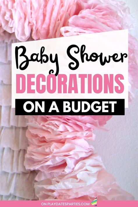 Simple Baby Shower Centerpieces, Simple Baby Shower Decorations, Small Baby Shower Ideas, Work Baby Showers, Diy Baby Shower Centerpieces, Pink Baby Shower Decorations, Decorations On A Budget, Baby Shower Girl Diy, Girl Baby Shower Centerpieces