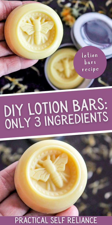 homemade lotion bars in a tin and diy lotion bars being held in a hand Lotion Soap Bars Diy, Handmade Lotion Bars, Massage Lotion Bars Diy, Beeswax Lotion Bars Diy, Calendula Lotion Bars, Lard Lotion Bar, Jojoba Oil Lotion Recipe, Best Diy Lotion Bar Recipe, Homemade Soap With Essential Oils