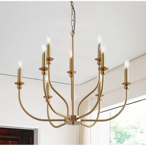 Modern Candle Style 9-Light Chandelier Fixture For Living Room Dining Room - Bed Bath & Beyond - 36913554 Design, Nice, Bath, Chandelier In Living Room, Bed, Modern Chandelier Dining, Living Room Lighting, Room Lights, Hanging Lamp Fixtures