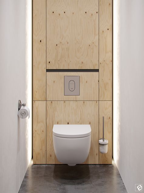 Shed Bathroom, Toilette Design, Ideas Baños, Plywood Interior, Small Toilet Room, Scandi Interiors, Plywood Walls, Architecture Bathroom, Diy Toilet
