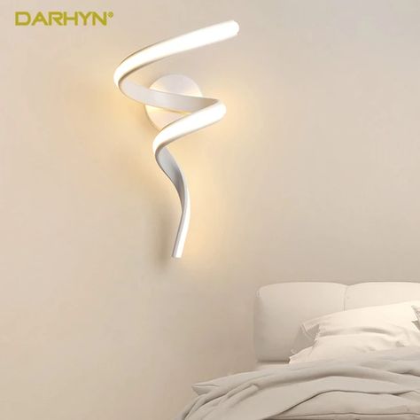 Wall Sconces Modern Lighting | Modern minimalistLamp | Modern wall sconces bedroom - Wall Lamps - Aliexpress Bedroom Lampshade, Bedroom Foyer, Wall Lighting Design, Home Indoor, Study Rooms, Led Wall Lamp, Minimalist Home Decor, Led Wall, Led Bulbs